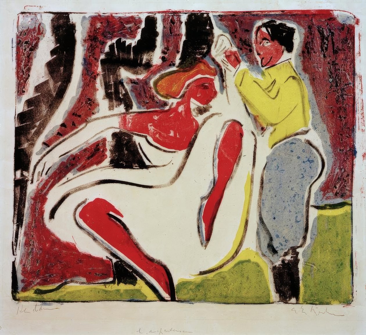 Casal de dançarina russa de Ernst Ludwig Kirchner