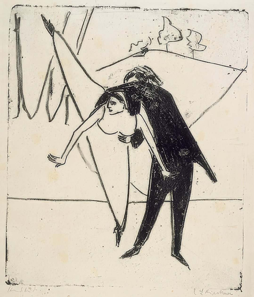 Tesoura (dança). 1910 de Ernst Ludwig Kirchner