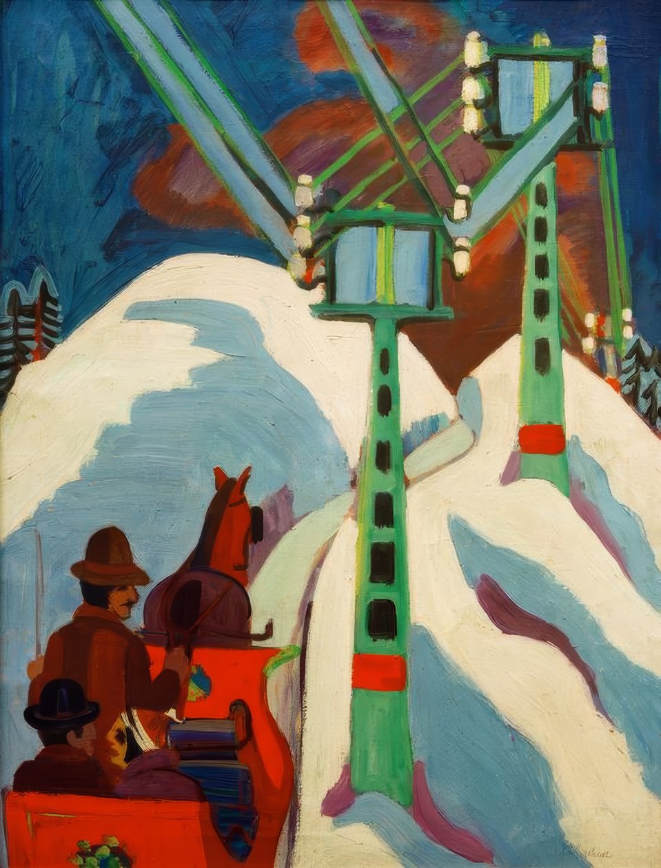 passeio de trenó de Ernst Ludwig Kirchner