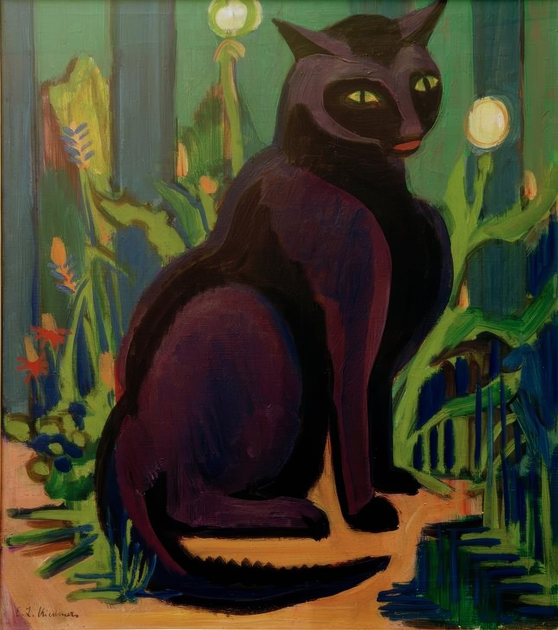 Gato preto (tomcat Bobby) de Ernst Ludwig Kirchner