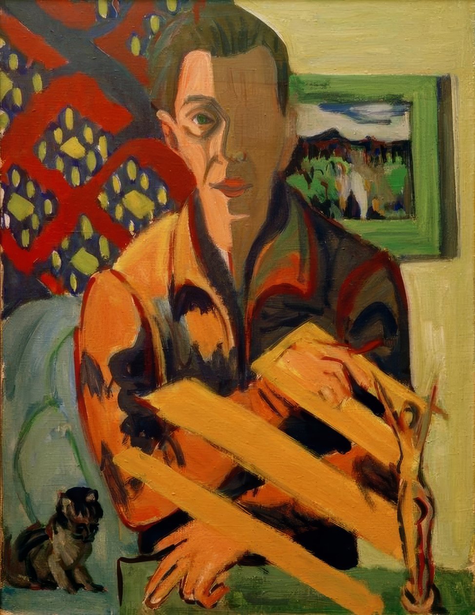 auto-retrato de Ernst Ludwig Kirchner
