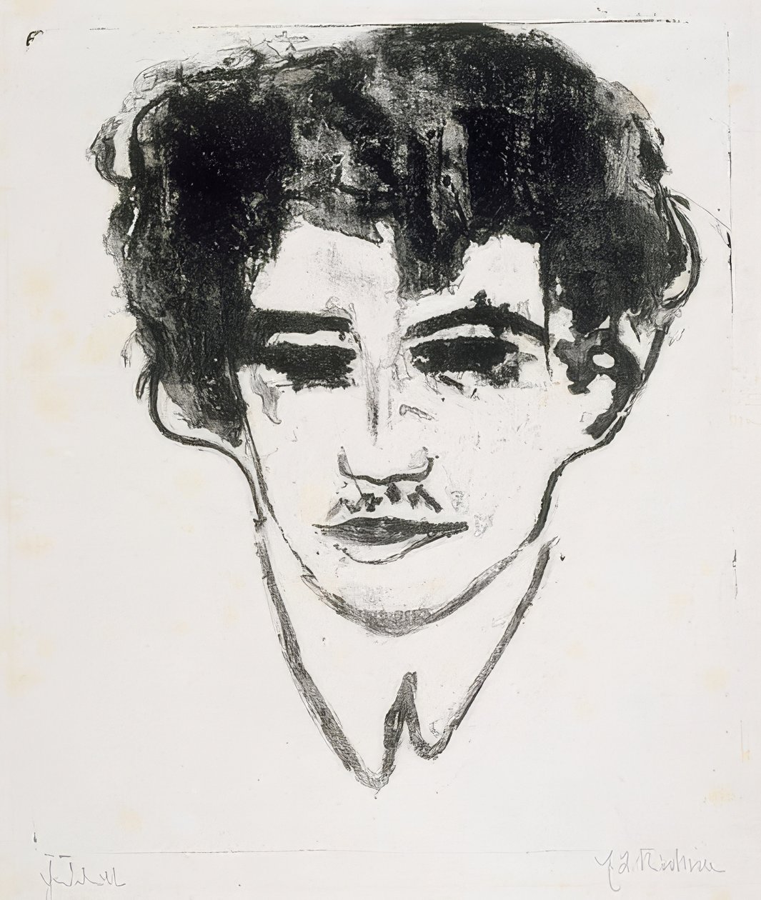 Auto-retrato. Por volta de 1908 de Ernst Ludwig Kirchner