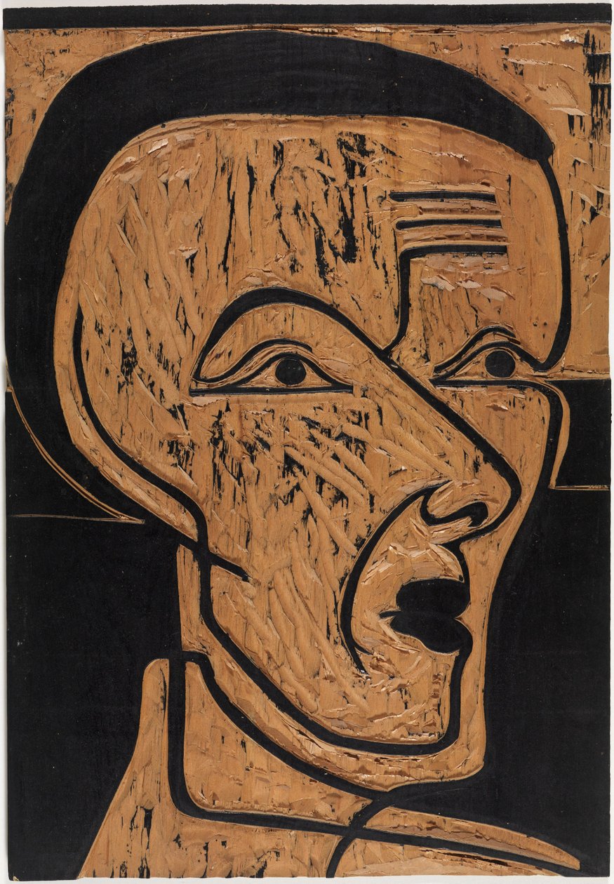 Auto-retrato, bloco de desenho de Ernst Ludwig Kirchner