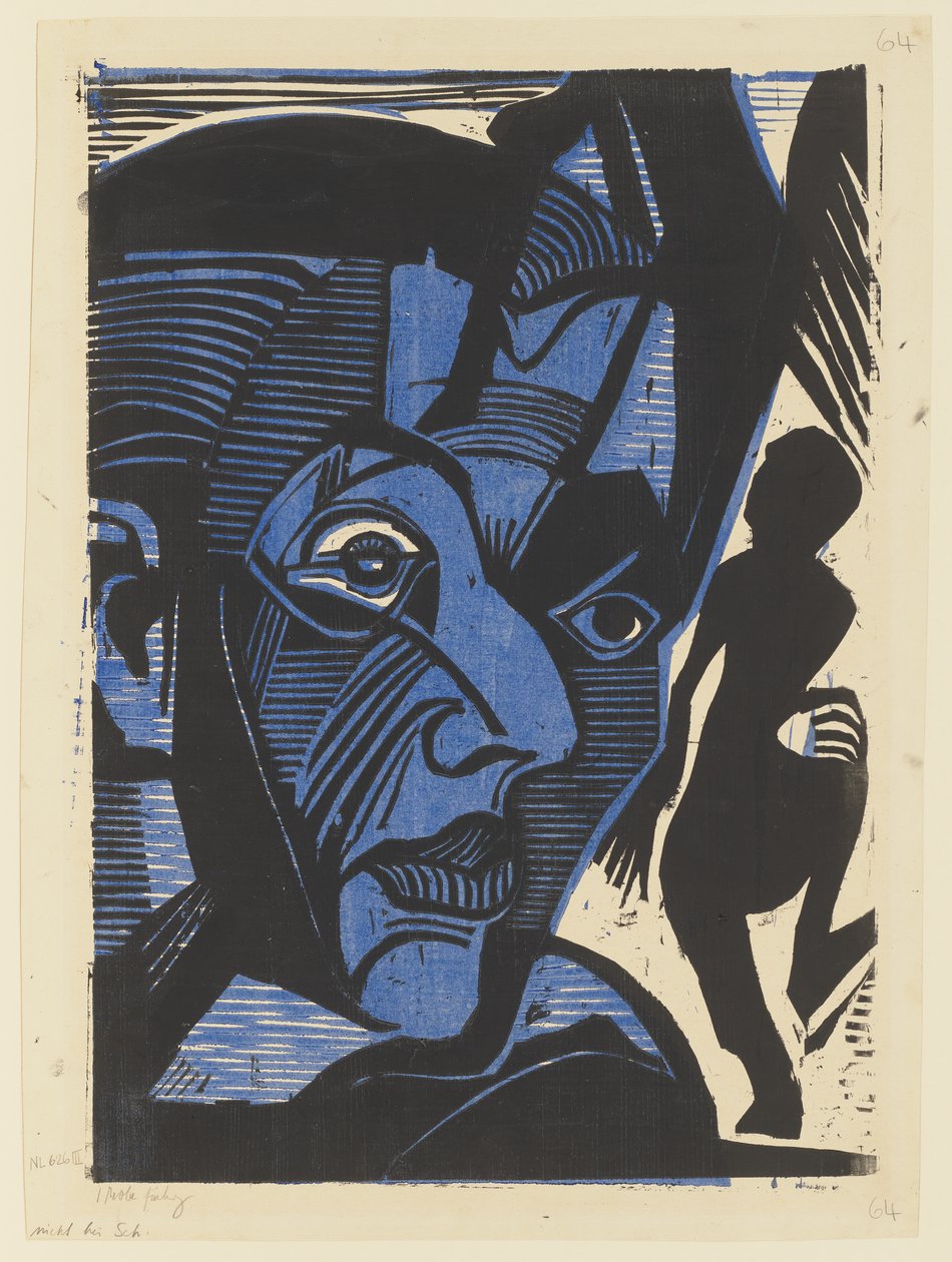Auto-retrato (A melancolia das montanhas) de Ernst Ludwig Kirchner