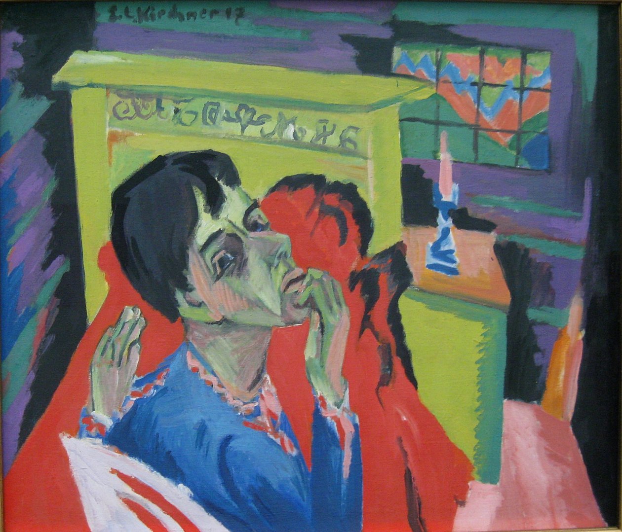 Auto-retrato como um homem doente de Ernst Ludwig Kirchner