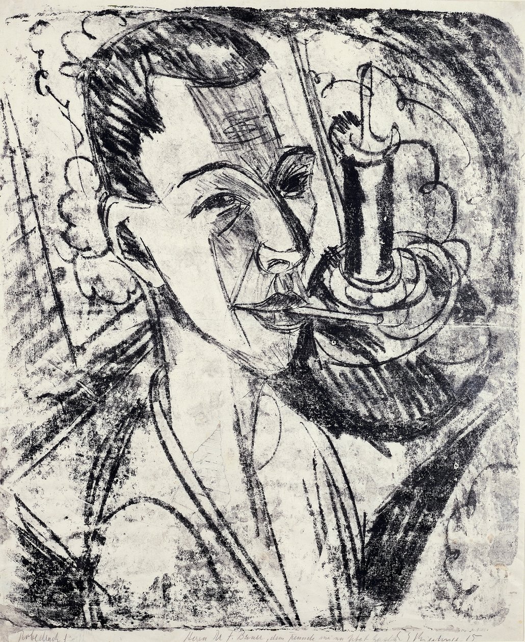 Auto-retrato com Cigarro de Ernst Ludwig Kirchner