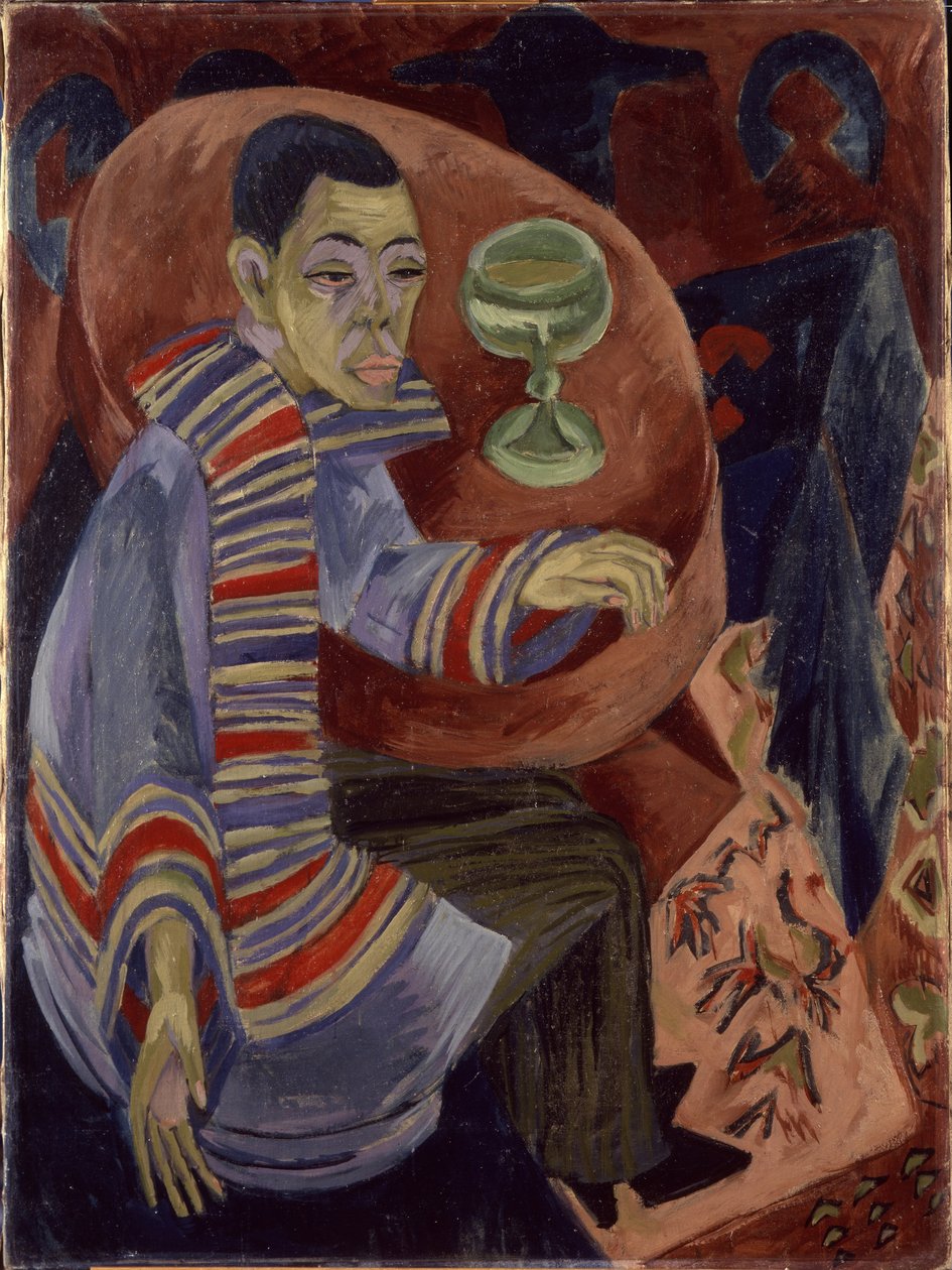 Autorretrato de um bebedor de Ernst Ludwig Kirchner