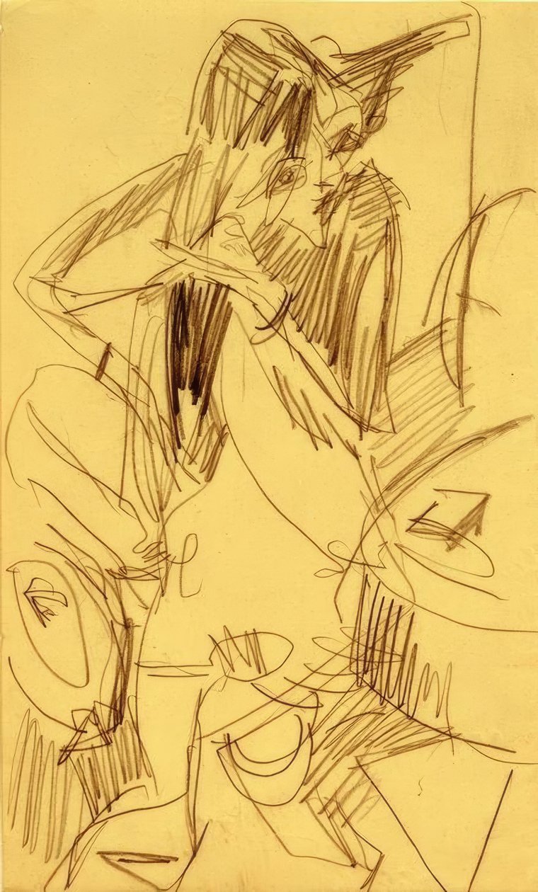 Ato de pentear de Ernst Ludwig Kirchner