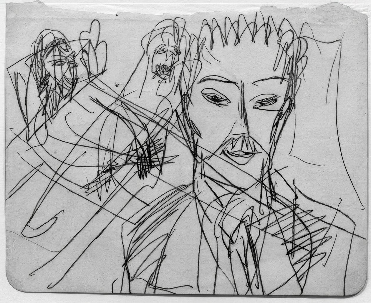 Skizze zu A besta humana de Ernst Ludwig Kirchner