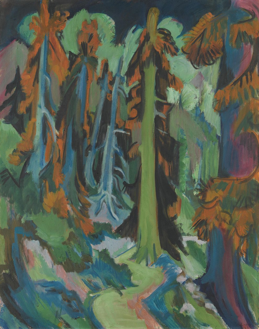 Abetos Solitários de Ernst Ludwig Kirchner