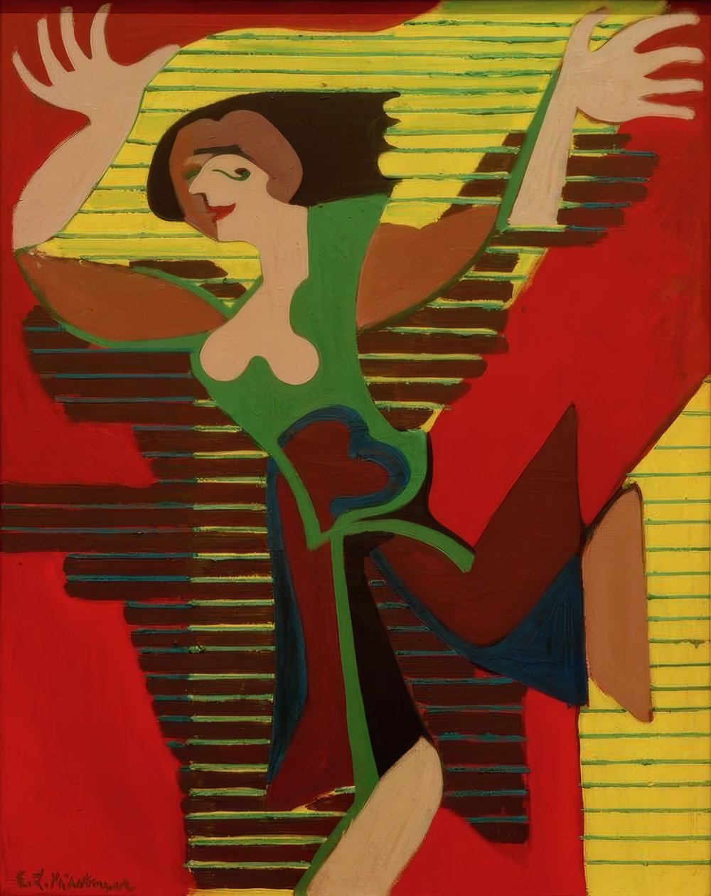 Dançarina pulando. Gret Palucca de Ernst Ludwig Kirchner