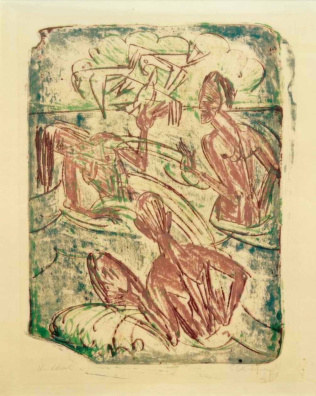 Banho de salpicos de Ernst Ludwig Kirchner