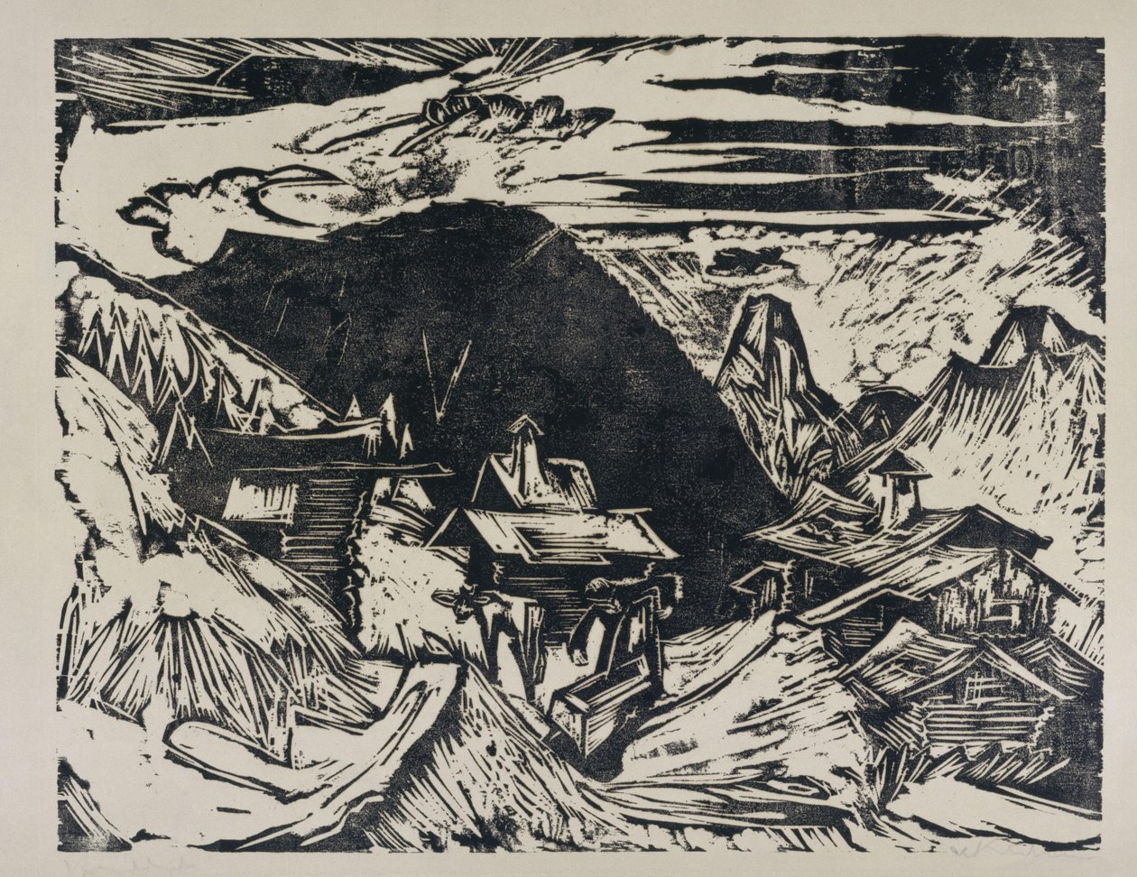Estábulo alpino de Ernst Ludwig Kirchner