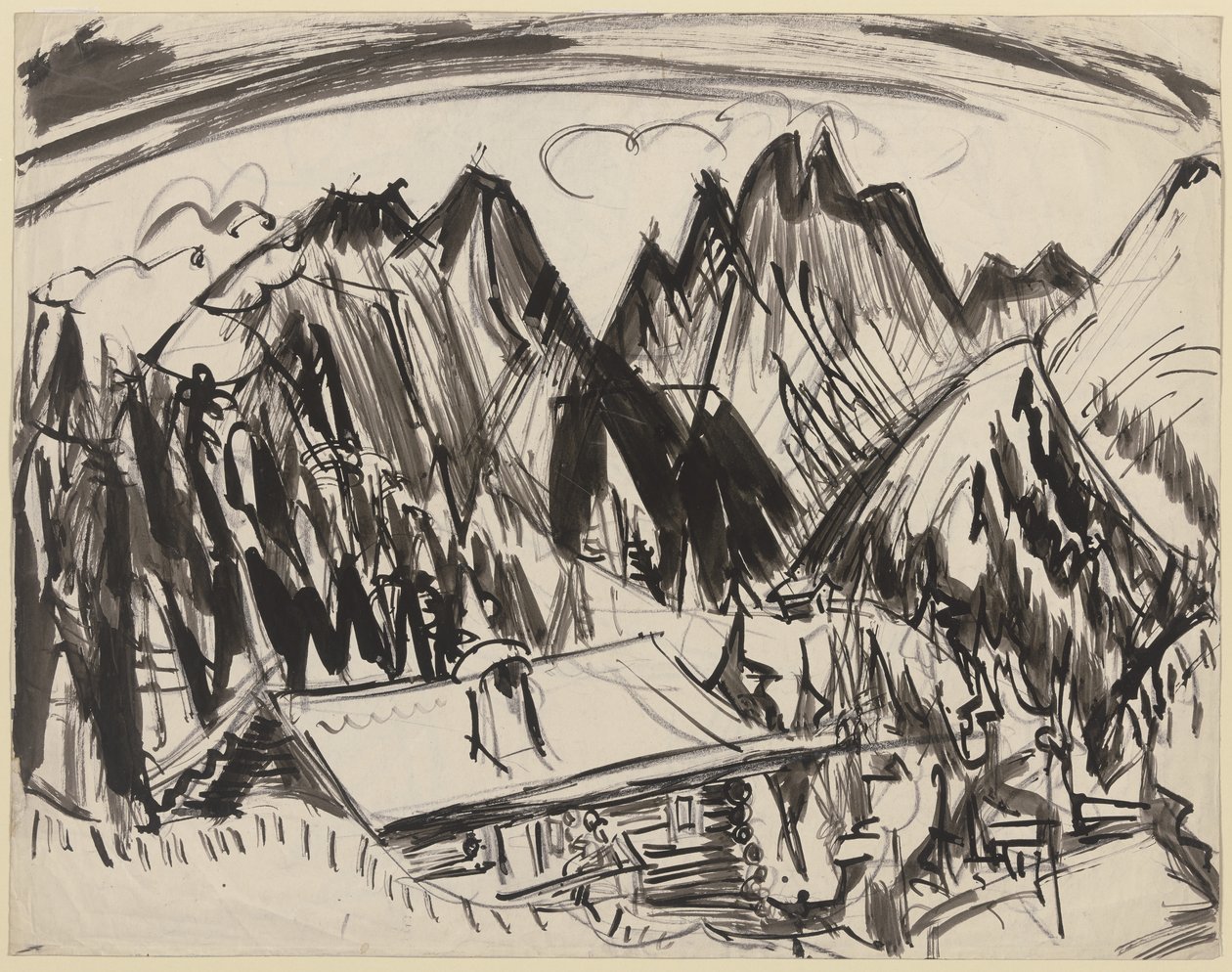 Estábulo alpino de Ernst Ludwig Kirchner