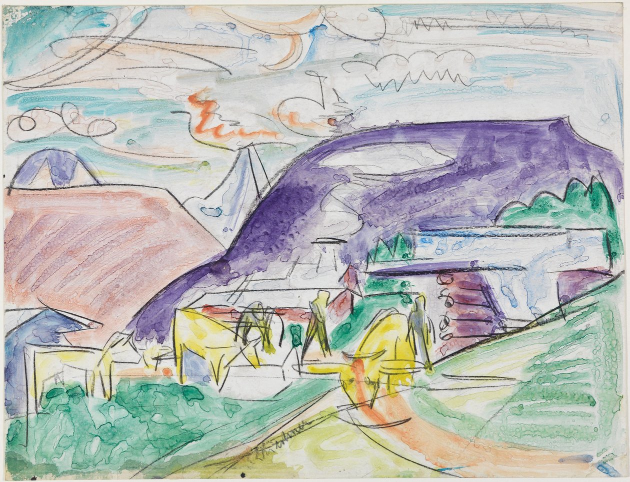 Stafelalp com vacas de Ernst Ludwig Kirchner