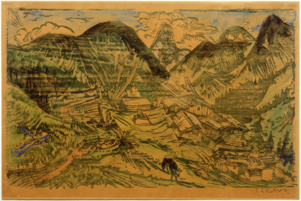 Stafelalp mit Tinzenhorn de Ernst Ludwig Kirchner