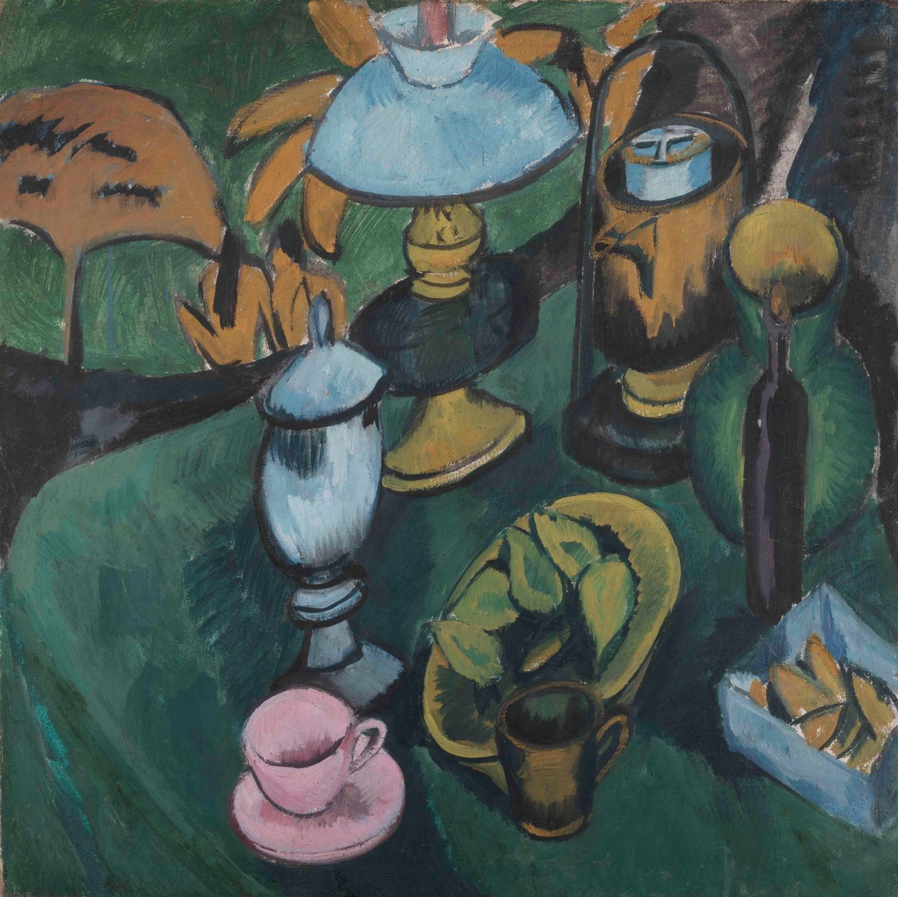 Natureza morta com uma lâmpada, 1912. de Ernst Ludwig Kirchner
