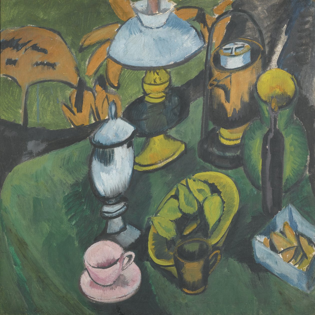 Ainda vida com lâmpada de Ernst Ludwig Kirchner