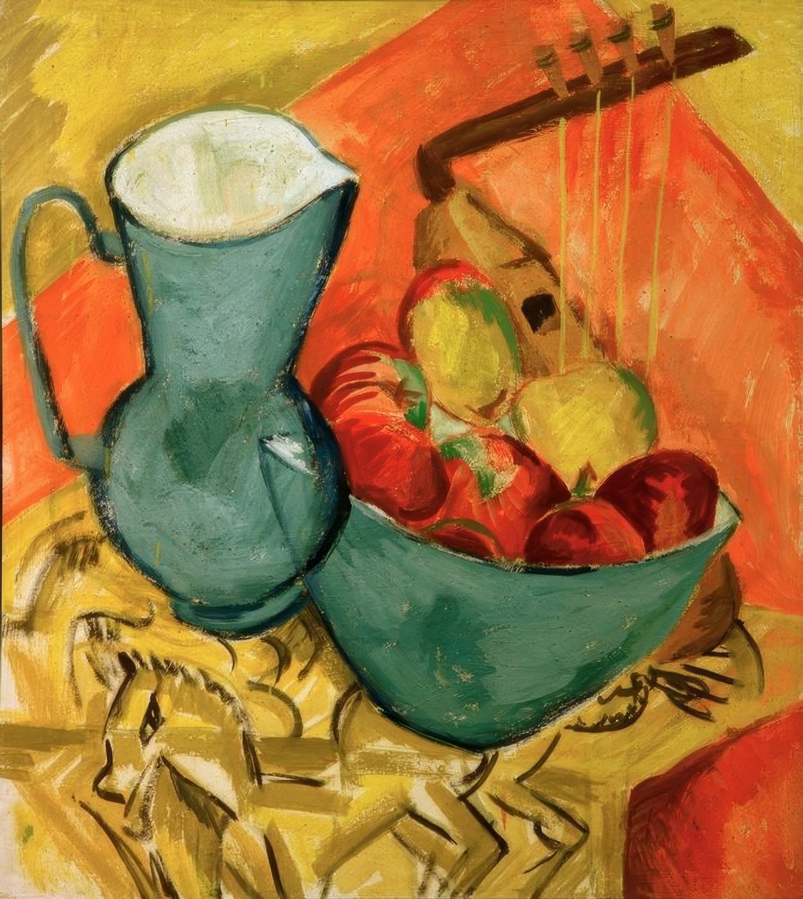 Ainda vida com jarro de Ernst Ludwig Kirchner