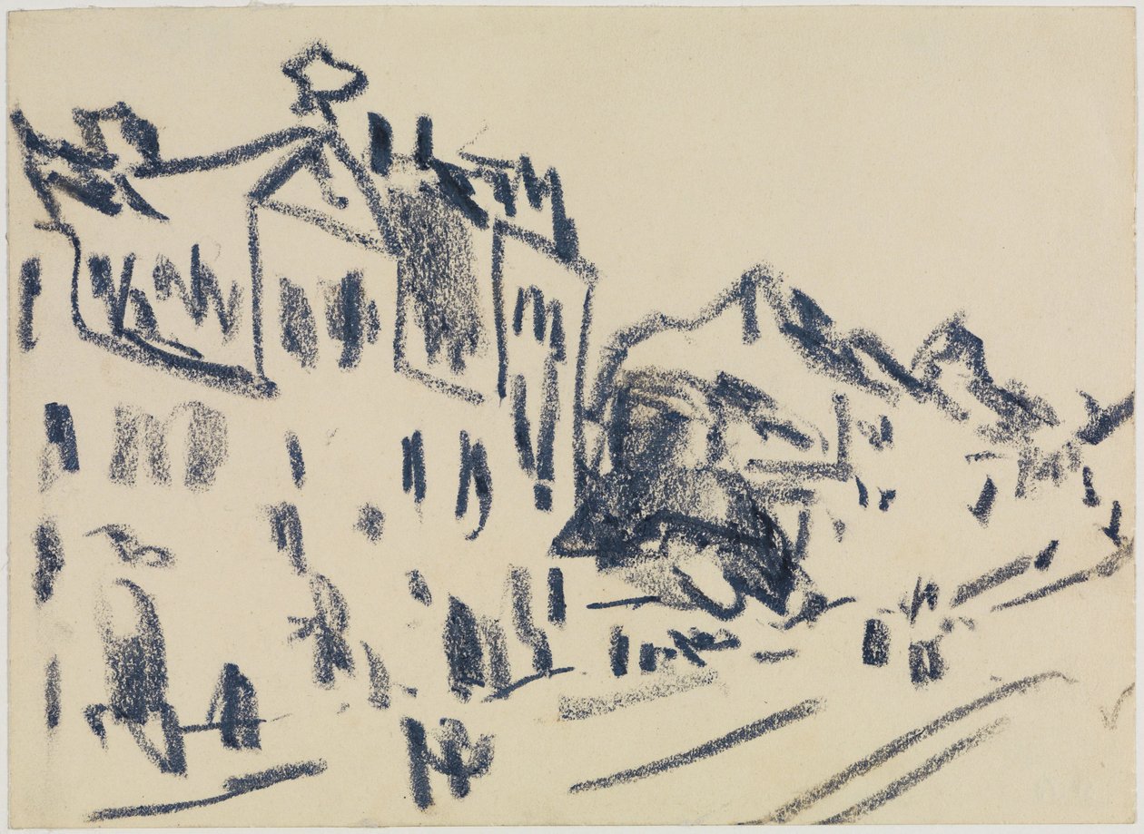 Rua em Dresden de Ernst Ludwig Kirchner