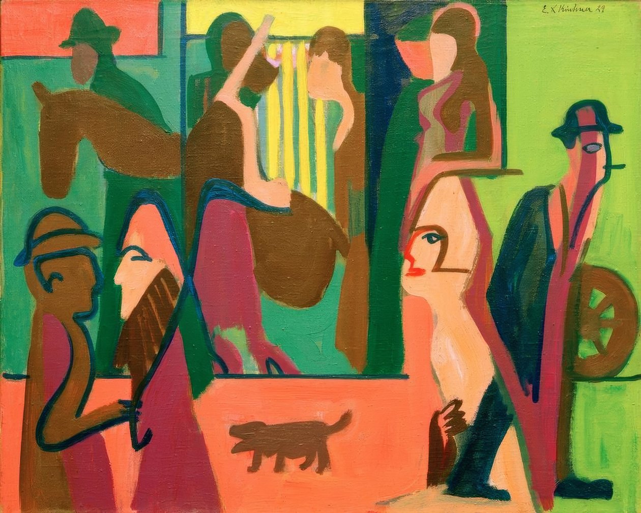 Estrada ao entardecer de Ernst Ludwig Kirchner