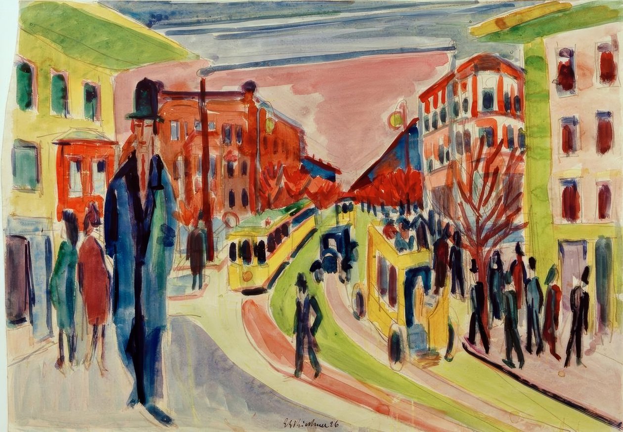 cena de rua de Ernst Ludwig Kirchner