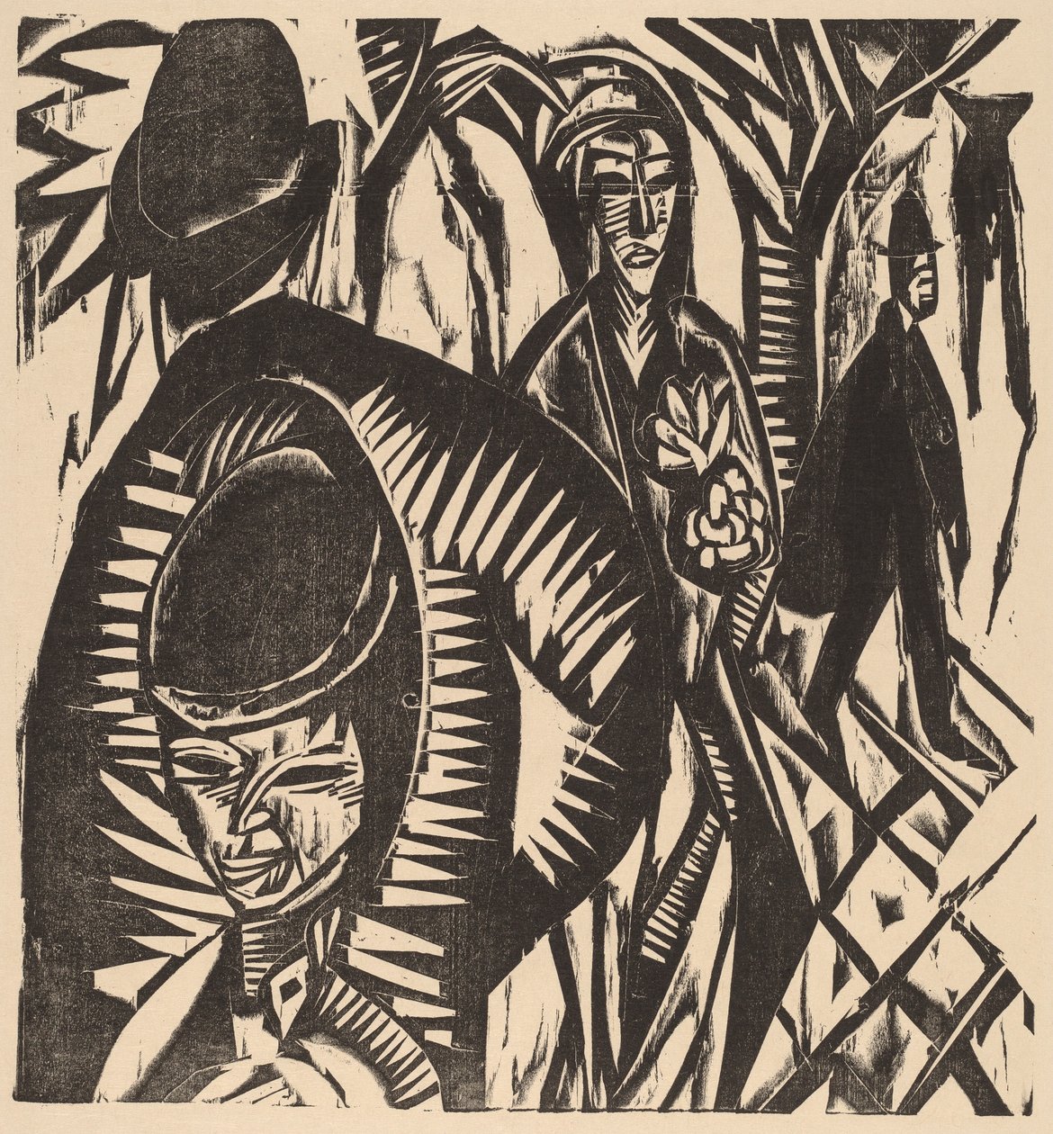 Cena de rua depois da chuva de Ernst Ludwig Kirchner