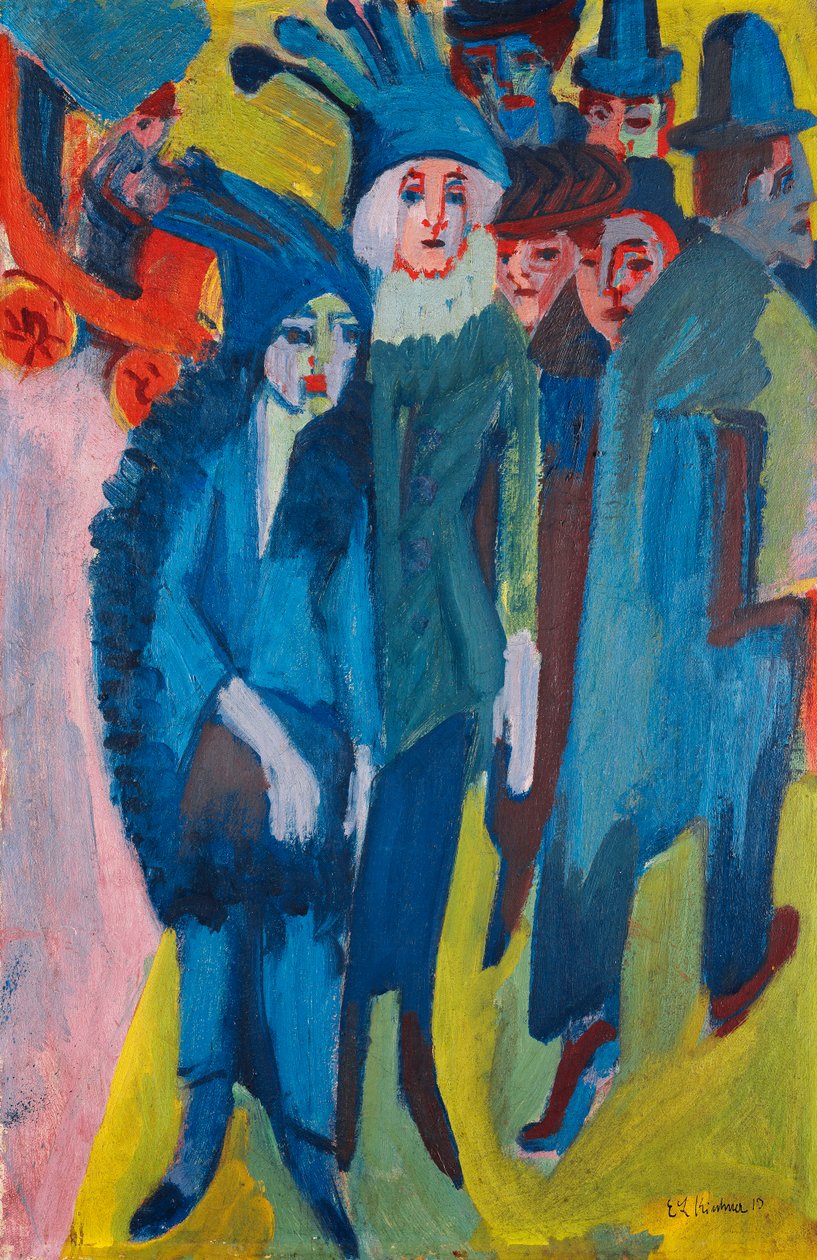 Cena de rua; Strassenszene, 1913 de Ernst Ludwig Kirchner