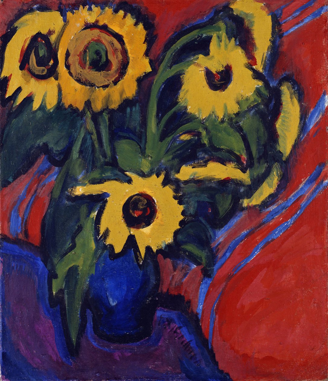 Girassóis, 1909-18 de Ernst Ludwig Kirchner