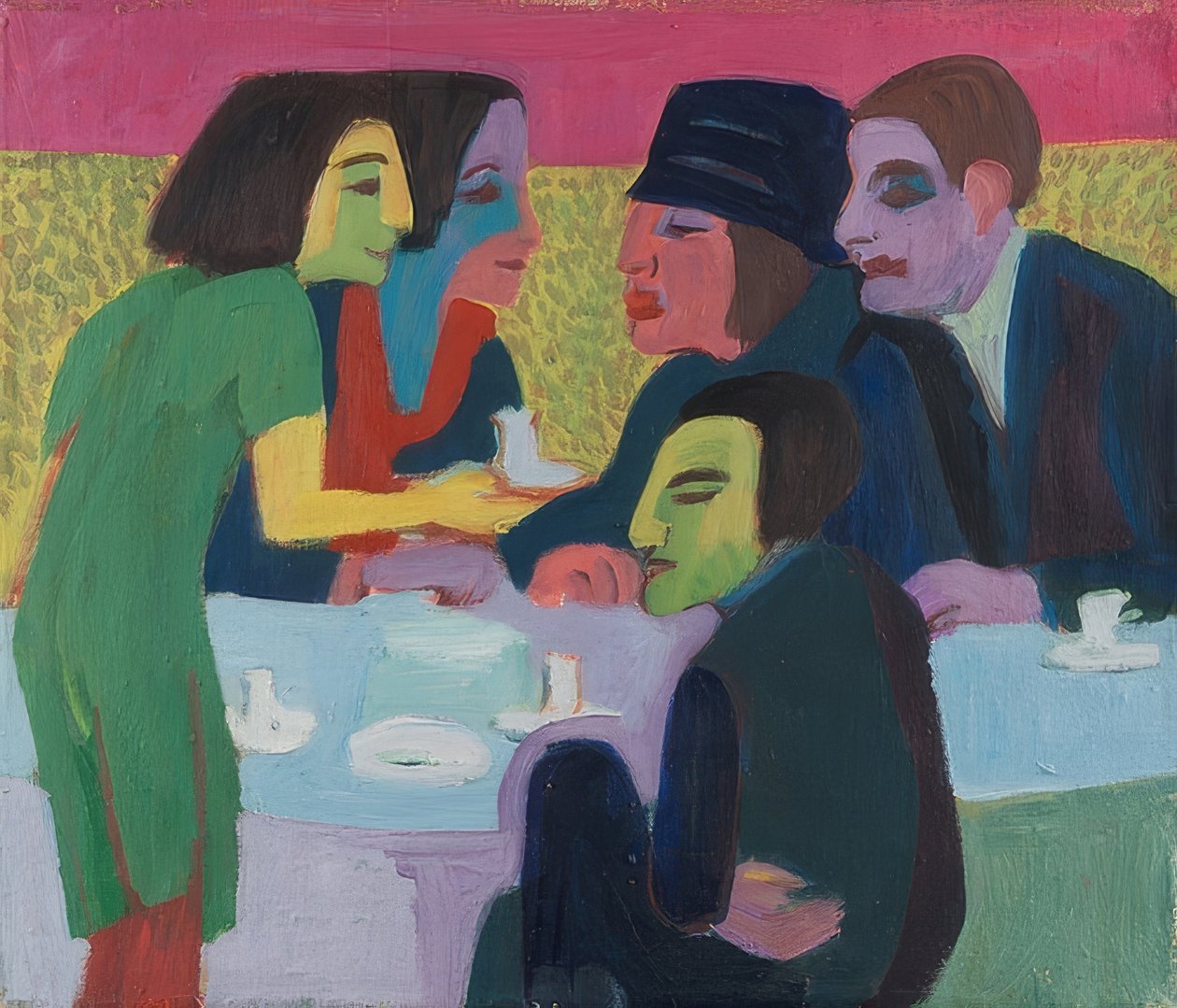 Cena no café. Por volta de 1926 de Ernst Ludwig Kirchner