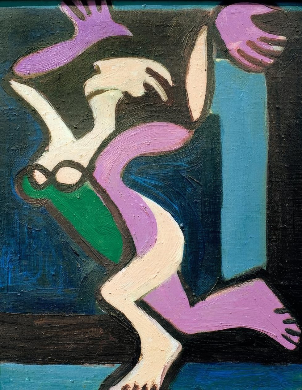 Dança mulher ato, Gret Palucca de Ernst Ludwig Kirchner