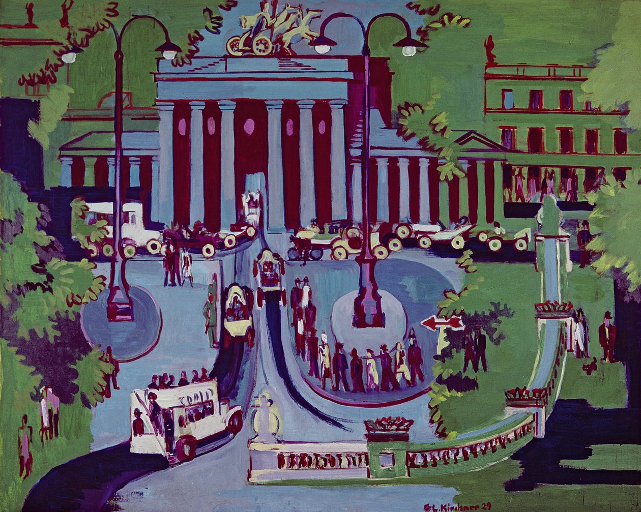 O Portão de Brandemburgo, Berlim de Ernst Ludwig Kirchner