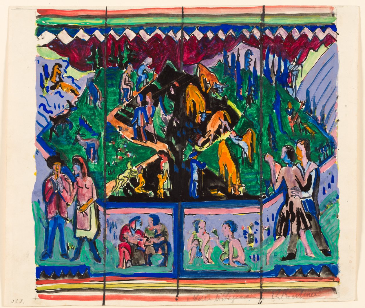 A vida (desenho de Hagemann) de Ernst Ludwig Kirchner
