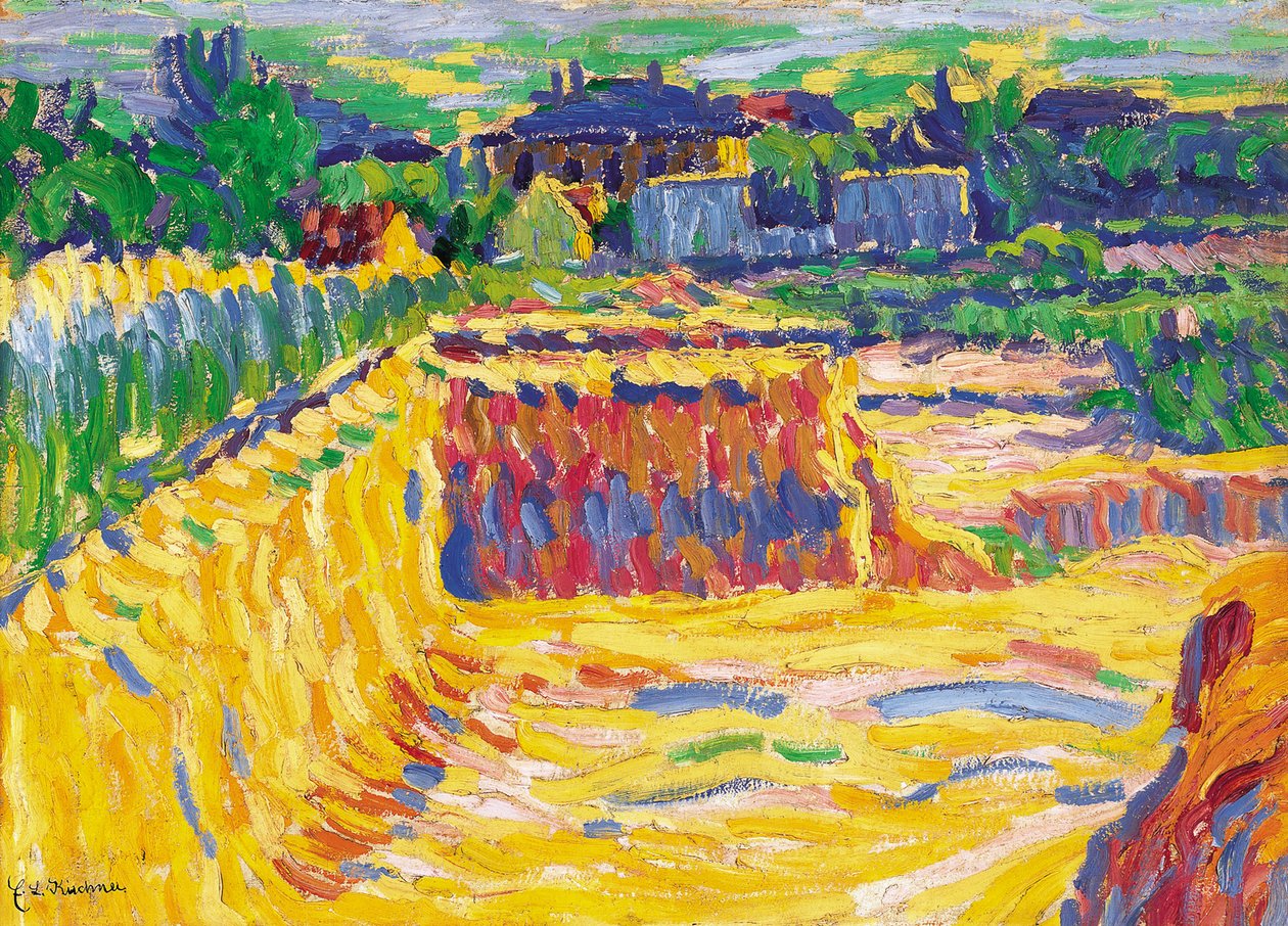 O poço de barro, c. 1906 de Ernst Ludwig Kirchner