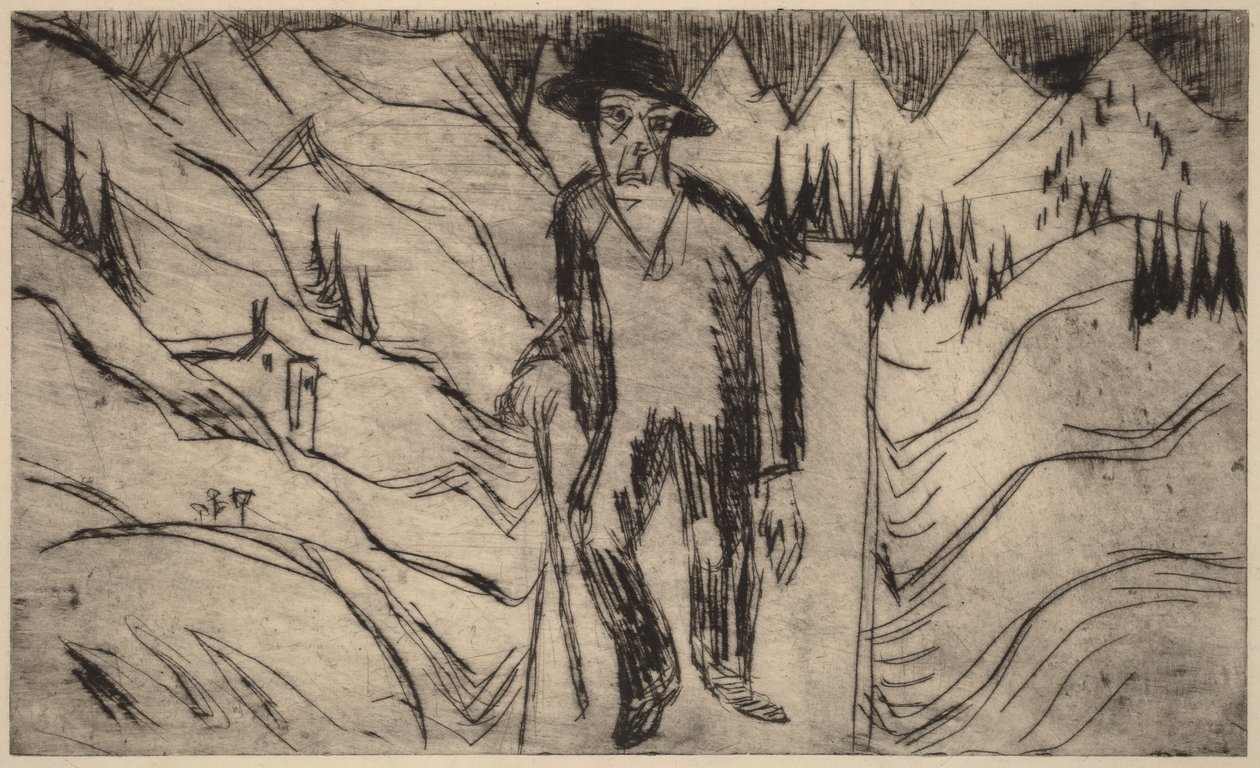 O caminhante de Ernst Ludwig Kirchner