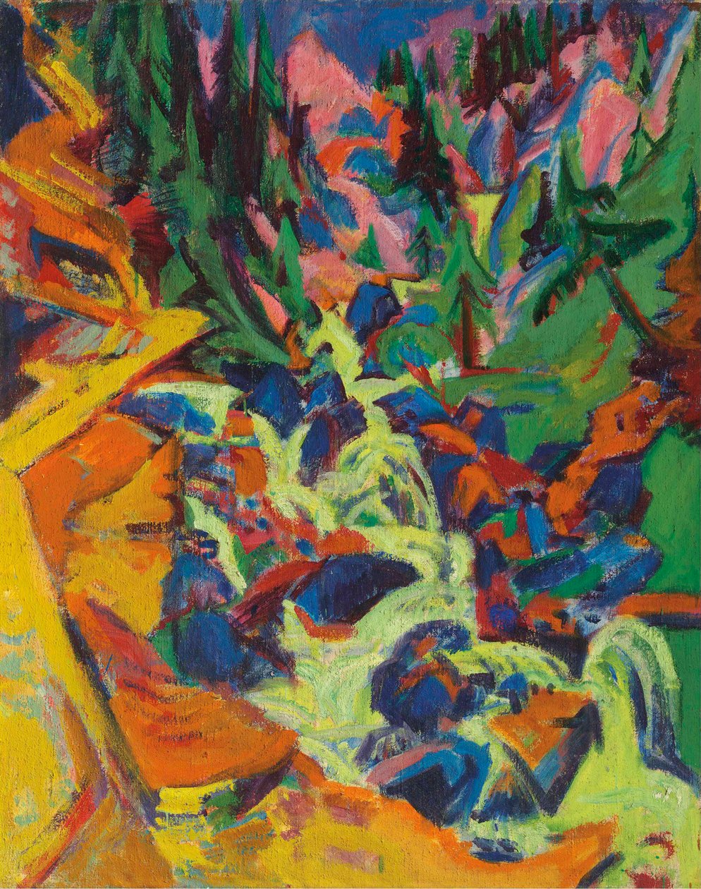 A cachoeira, 1919. de Ernst Ludwig Kirchner