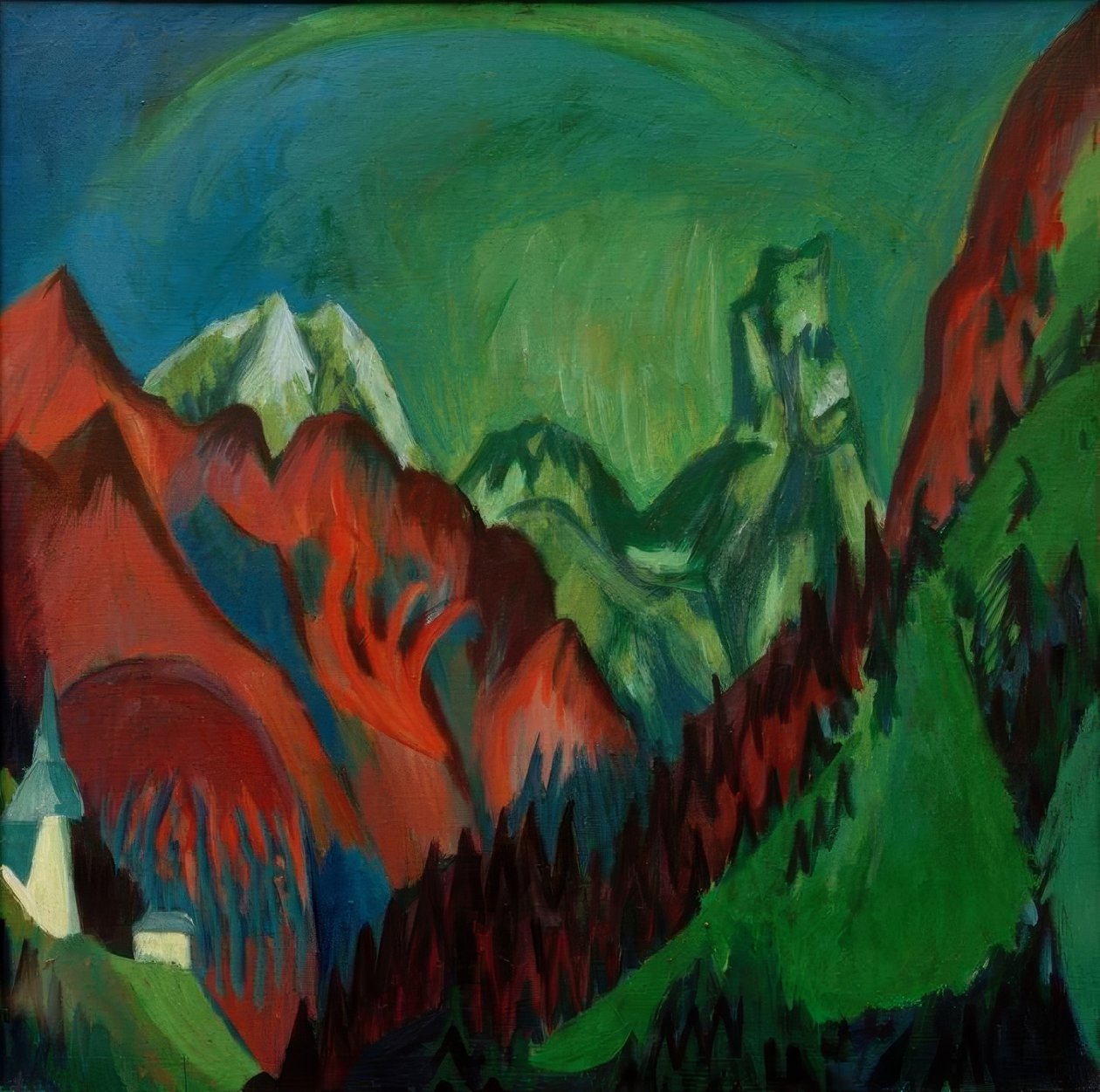 Tinzenhorn - Voo de trem em Montreal de Ernst Ludwig Kirchner