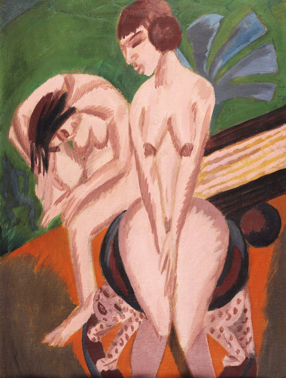 Dois nus no quarto; Dois atos na sala, 1914 de Ernst Ludwig Kirchner