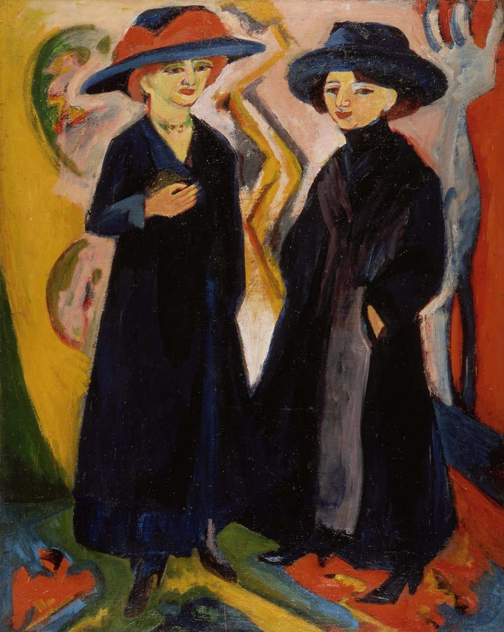Duas mulheres, c.1910s de Ernst Ludwig Kirchner