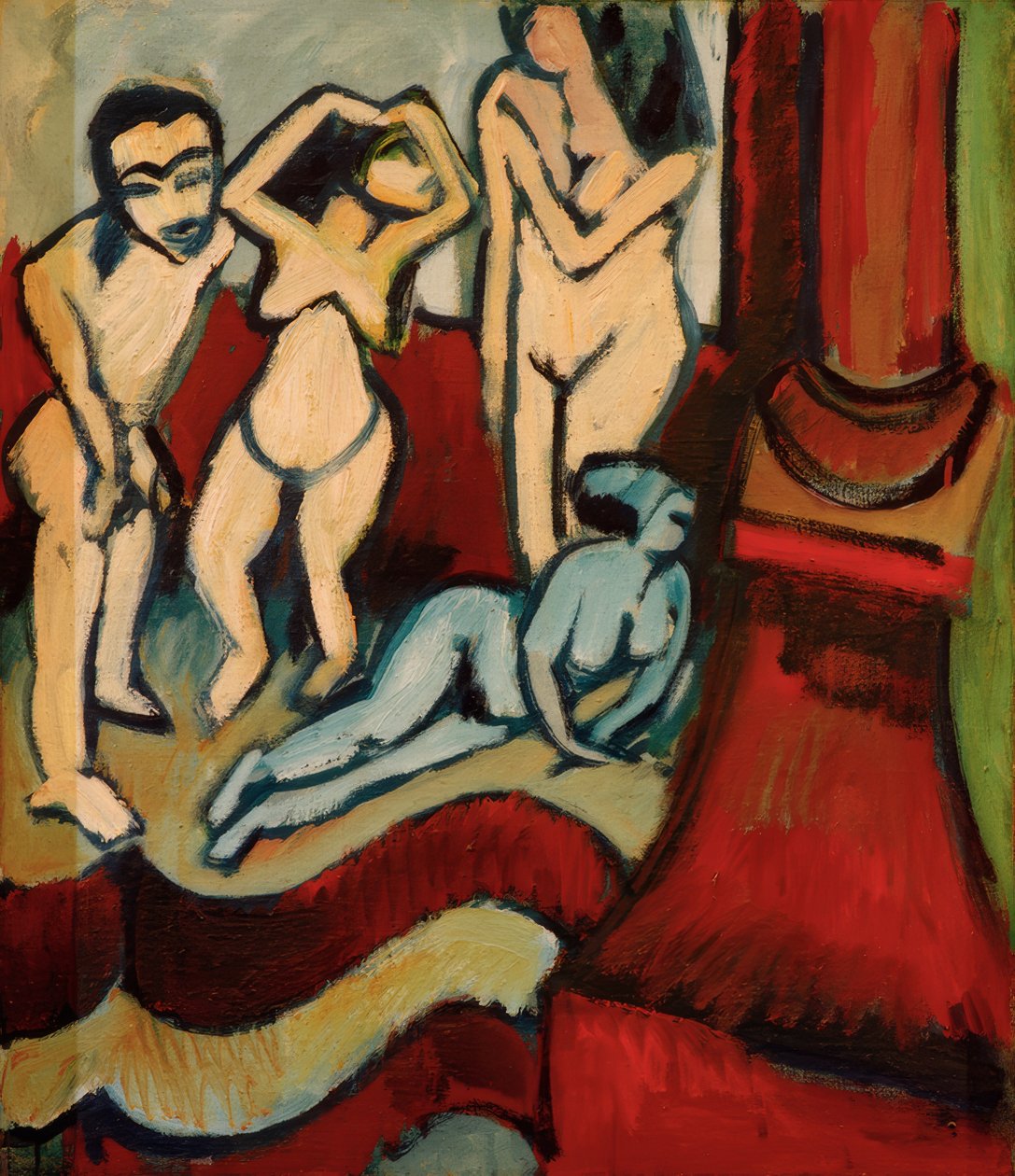 Quatro esculturas em madeira de Ernst Ludwig Kirchner