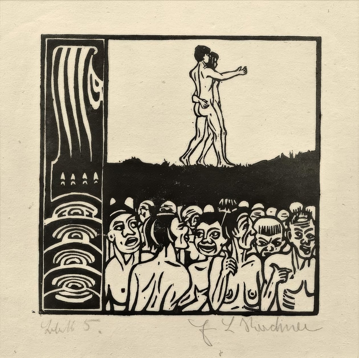 Na frente do povo de Ernst Ludwig Kirchner