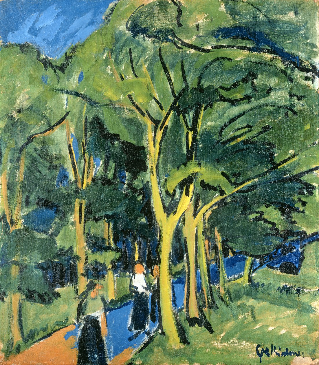 Waldstrasse, c.1910 de Ernst Ludwig Kirchner