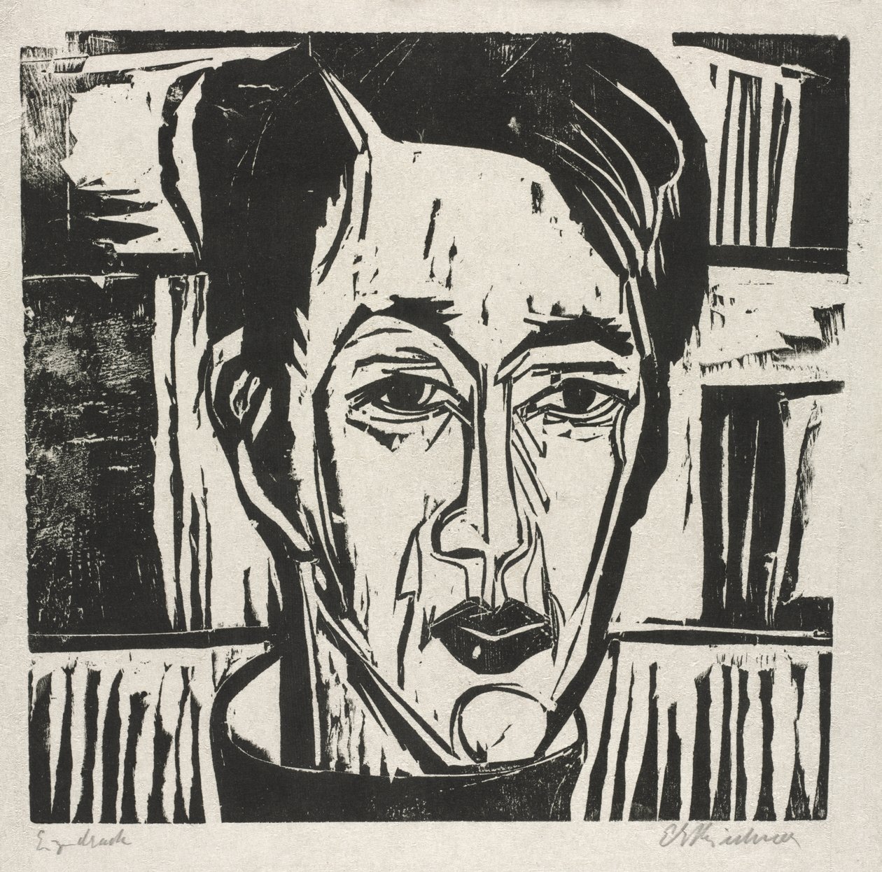 Wehrlin, de frente de Ernst Ludwig Kirchner