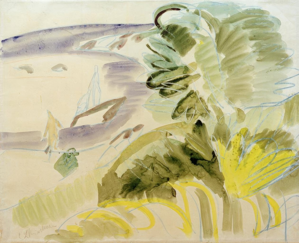 Praia branca de Ernst Ludwig Kirchner