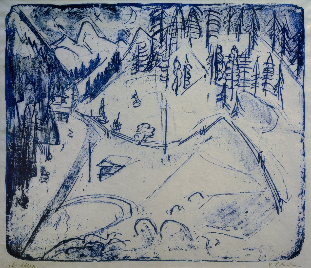 paisagem de inverno de Ernst Ludwig Kirchner