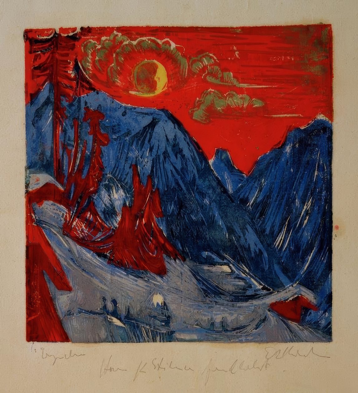 lua do inverno de Ernst Ludwig Kirchner