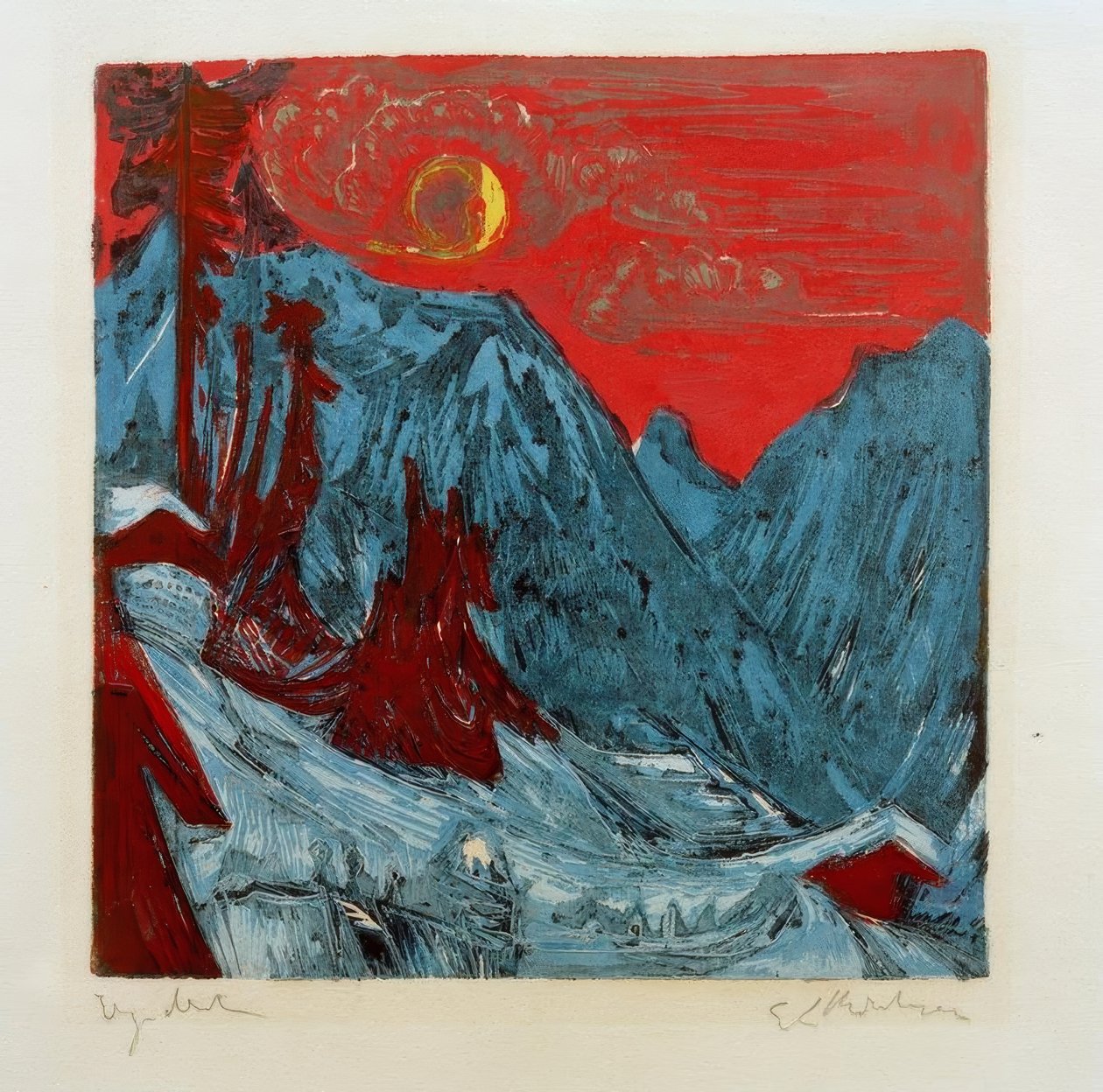lua do inverno de Ernst Ludwig Kirchner