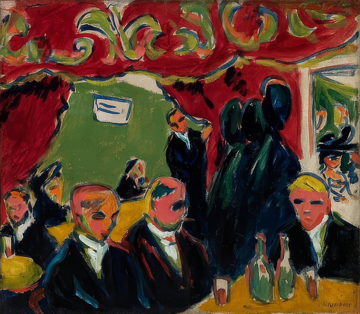 Taberna. Por volta de 1909 de Ernst Ludwig Kirchner
