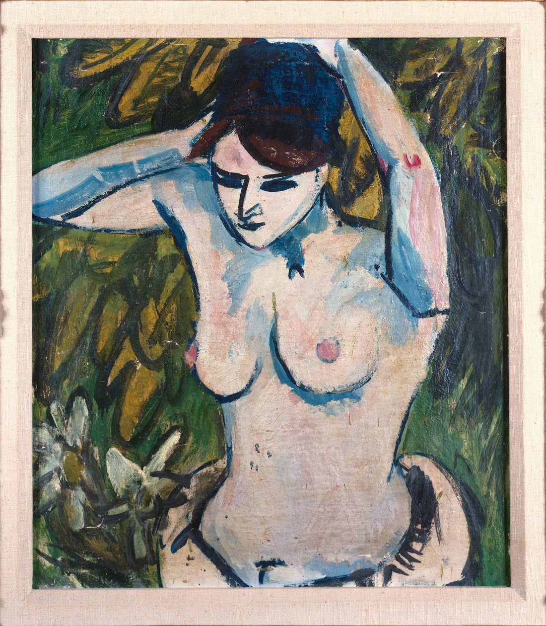 Mulher com braços erguidos, 1910 de Ernst Ludwig Kirchner