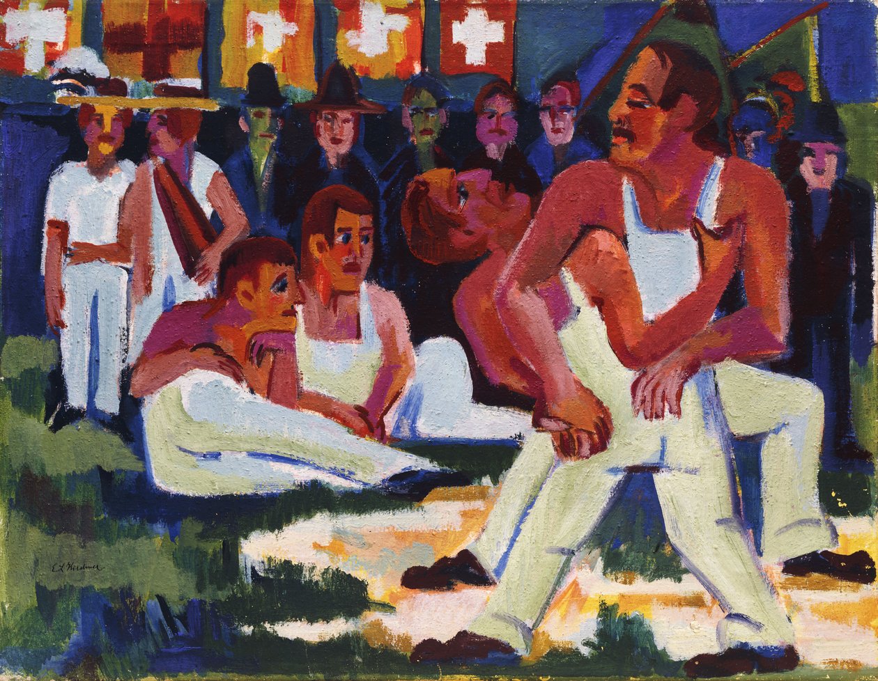 Lutador; Campainha, 1923 de Ernst Ludwig Kirchner
